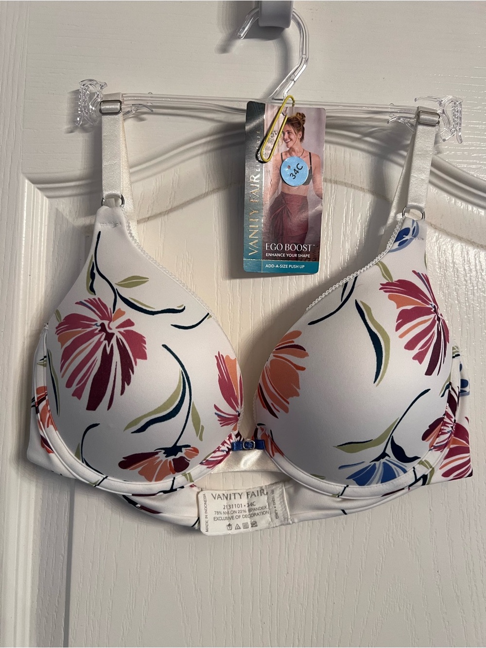 Vanity Fair Woman’s Ego Boost Push Up Bra Size 34C
